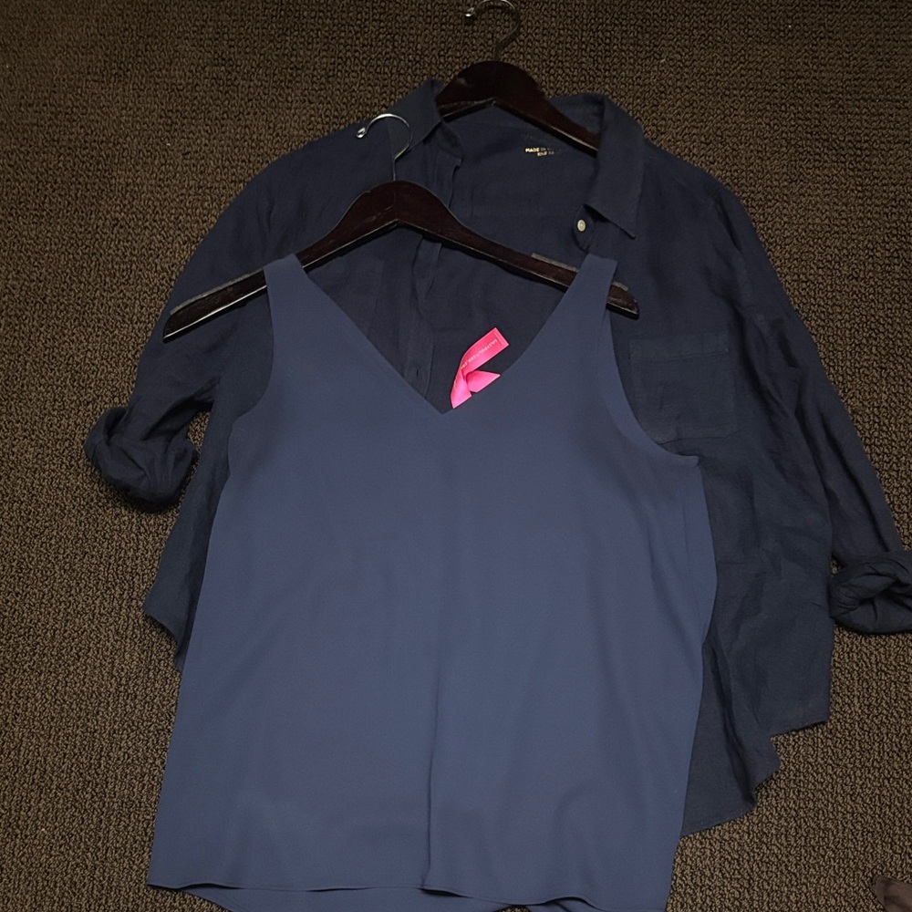 Lilly Pulitzer Navy Blue Tank Top and Shirt Set